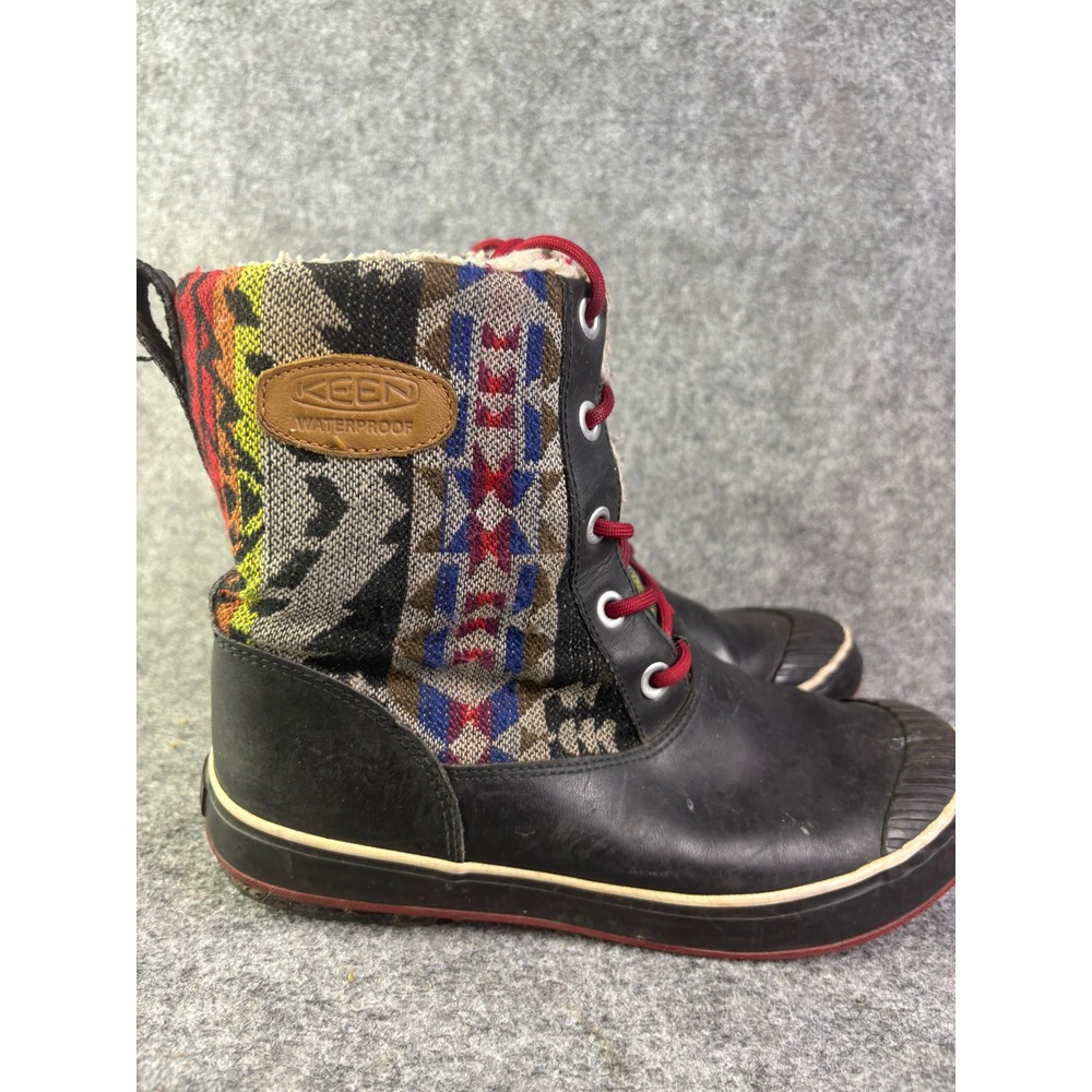 Keen Hoodoo II Waterproof Winter Boots Womens 9 Black Multi Southwest Pattern - Picture 4 of 10